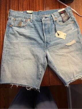 Levi's light blue denim jeans with embroidery detail